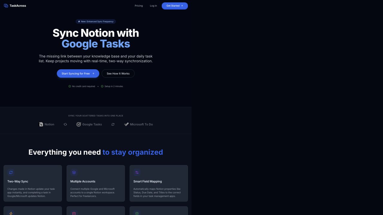 TaskAcross website